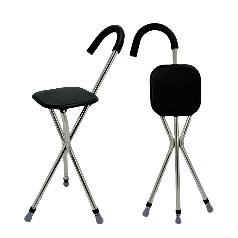 Old Man Crutch Chair Three Legs Fold Multifunction Seat